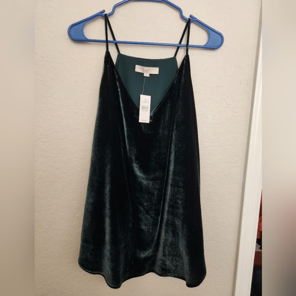 COPY - Forest green Velvet cami